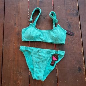 NEW Boundries Bikini, Top (M), bottoms (S), Teal